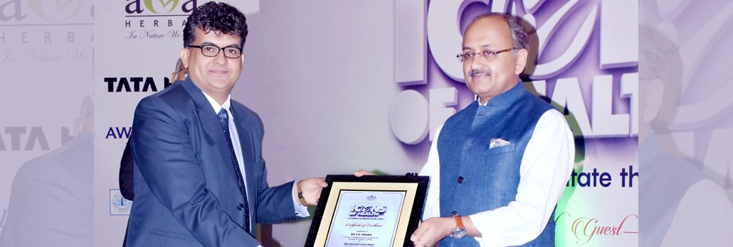 Awarded as Health ICON of U.P. By Health Minister of Uttar Pradesh Honourable Mr. Siddharth Nath Singh